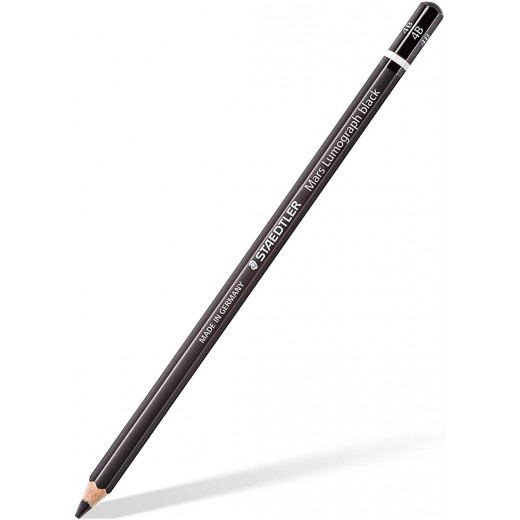 Staedtler Mars Lumograph Black Artist Pencil 100B Lapiz de Grafito - Mina 4B - Resistencia a la Rotura - Madera de Bosques Sost