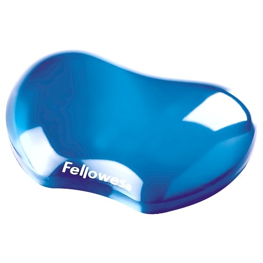 Fellowes Crystal Reposamuñecas Flexible de Gel - Resistente a las Manchas - Color Azul