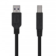 Aisens Cable USB 3.0 Impresora Tipo A/M-B/M - 2.0M - Color Negro