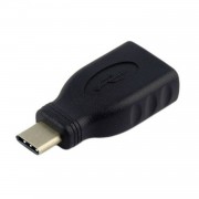 Aisens Adaptador USB 3.1 Gen1 5Gbps 3A - Tipo USB-C/M-A Hembra - Color Negro
