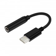 Aisens Conversor USB-C a Audio - USB-C/M-JACK 3.5/H - 15cm - Color Negro
