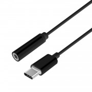 Aisens Conversor USB-C a Audio Estilo Apple - USB-C/M-JACK 3.5/H - 15cm - Color Negro