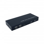 Aisens Conmutador KVM HDMI 4K@60HZ USB 1U-2PC con Fuente Alimentacion - Color Negro
