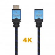 Aisens Cable HDMI V2.0 Prolongador Premium Alta Velocidad / HEC 4K@60Hz 18Gbps - A/M-A/H - 2.0M - Color Negro