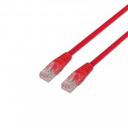 Aisens Cable de Red Latiguillo RJ45 Cat.6 UTP AWG24 - 0.5m - 10/100/1000 Mbit/s - Color Rojo