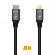 Aisens Cable HDMI V2.1 Ultra Alta Velocidad 8K@60Hz 48Gbps - A/M-A/M - 0.5m - Color Negro