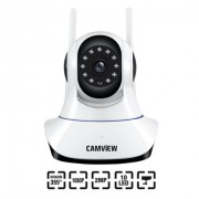 Camview Camara IP Motorizada Inalambrica para Interior 2Mp 1080p - Lente Fija 3.6mm - Microfono y Altavoz Incorporado - Rotacio