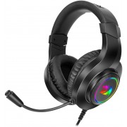Redragon H260 Hylas Auriculares Gaming con Microfono Flexible - Iluminacion RGB - Diadema Ajustable - Almohadillas Acolchadas -