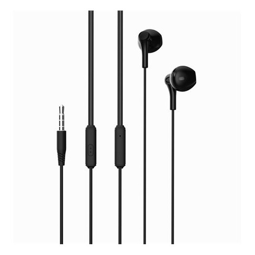 XO EP39 Music Auricular con Microfono - Cable 1.2m - Boton de Control - Color Negro