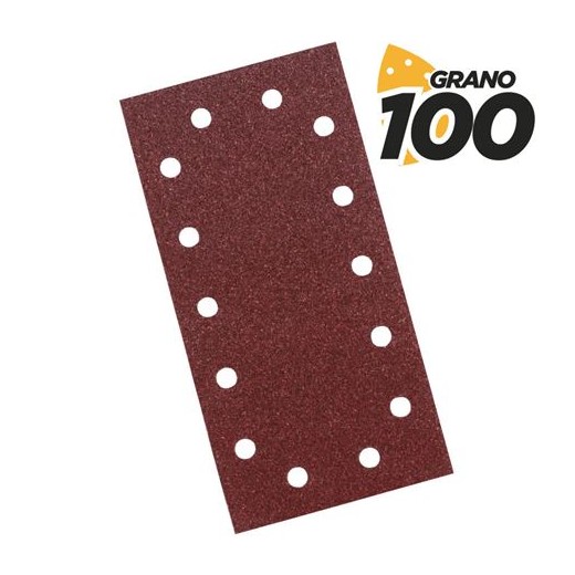 Blim Pack de 10 Lijas con Velcro para Lijadora BL0123 - Grano 100 - Formato Rectangular