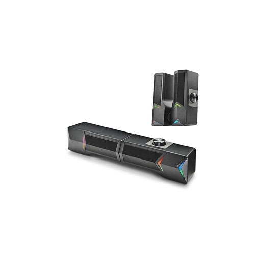 NGS Gaming GSX-B1200 Barra de Sonido Bluetooth 12W - Diseño Desmontable 2 en 1 - Iluminacion LED RGB - Conexion Jack 3.5mm - C