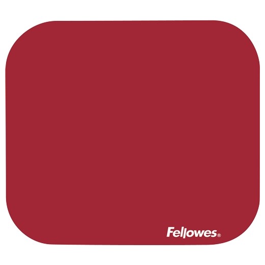 Fellowes Alfombrilla Premium - Base de Goma Antideslizante - Superficie de Poliester - 23.2x19.9cm - Color Rojo