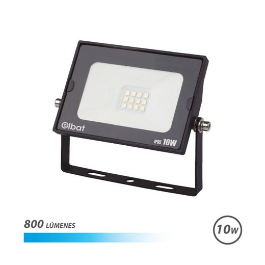 Elbat Foco LED Serie Super Slim 10W 800lm - 6500K Luz Fria - Apto para Exterior