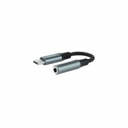 Nanocable Cable Adaptador Audio Jack 3.5mm Hembra a USB-C Macho - Cable Acabado en Nylon - Conectores de Aluminio - Longitud 0.