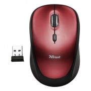 Trust Yvi Raton Inalambrico USB 1600dpi - 3 Botones - Uso Ambidiestro - Color Rojo