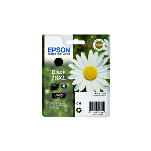 Epson T1811 (18XL) Negro Cartucho de Tinta Original - C13T18114012