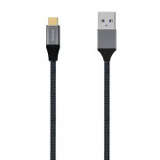 Aisens Cable USB 3.1 GEN2 Aluminio 10GBPS 3A - TIPOUSB-C/M-A/M - 2.0M - Color Gris