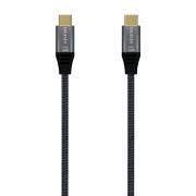Aisens Cable USB 3.2 GEN2x2 Aluminio 20GBPS 5A 100W E-MARK - TIPOUSB-C/M-USB-C/M - 2.0M - Color Gris