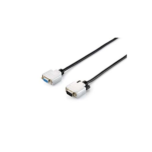 Equip Cable VGA Alargador 1 x HD15 VGA Macho - 1 x HD15 VGA Hembra - Carcasas Metalicas - Tornillos Moleteados - Longitud 20 m.