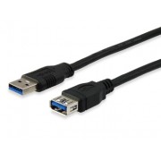 Equip Cable Alargador USB A Macho - USB A Hembra 3.0 - Conectores Chapados en Niquel - Longitud 3 m
