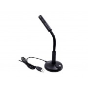 Equip Microfono de Escritorio Flexible USB - Boton On/Off y Mute - Cable de 1.20m