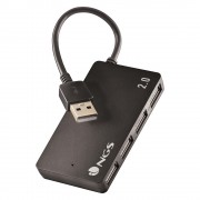 NGS Ihub4 Tiny Hub USB 2.0 - 4 Puertos USB 2.0 - Velocidad hasta 480Mbps