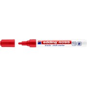 Edding 4095 Rotulador de Tiza Liquida - Punta Redonda - Trazo entre 2 y 3mm - Olor Neutro  - Color Rojo