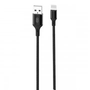 XO Cable USB-A Macho a Lightning - Carga + Transmision de Datos Alta Velocidad - 2.4A - 2m - Color Negro