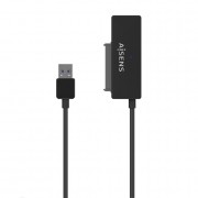 Aisens Adaptador SATA a USB-A USB 3.0/USB3.1 GEN1 para Discos Duros 2.5? y 3.5? con Alimentador - Color Negro