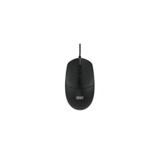 3GO Maus Raton USB 1000dpi - 3 Botones - Uso Ambidiestro - Color Negro