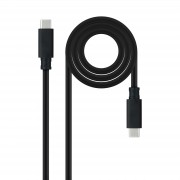 Nanocable Cable USB 3.1 Gen2 5A USB-C/M-USB-C/M 0.5m - Color Negro
