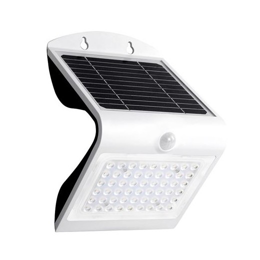 Elbat Aplique LED Solar - 4W - 500lm - Doble Iluminacion - Color Blanco