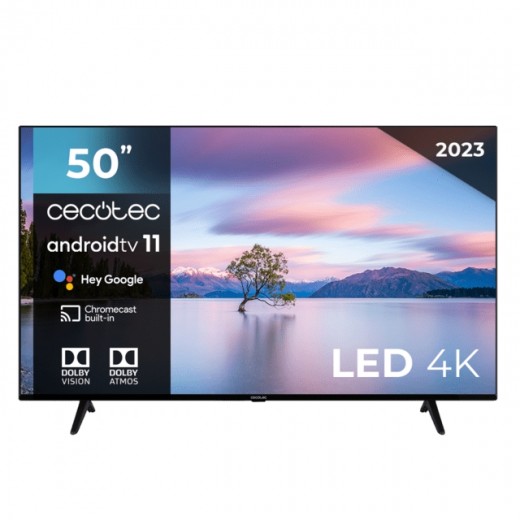 Cecotec A1 Series Televisor Smart TV 50 pulgadas LED UHD 4K HDR10 - Dolby Vision - Dolby Atmos - WiFi