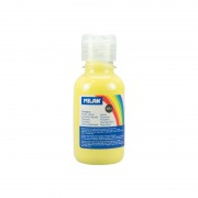 Milan Botella de Tempera - 125ml - Tapon Dosificador - Secado Rapido - Mezclable - Color Amarillo Limon