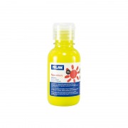 Milan Botella de Tempera - 125ml - Tapon Dosificador - Secado Rapido - Mezclable - Color Amarillo Fluorescente