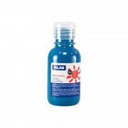 Milan Botella de Tempera - 125ml - Tapon Dosificador - Secado Rapido - Mezclable - Color Azul Fluorescente