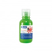 Milan Botella de Tempera - 125ml - Tapon Dosificador - Secado Rapido - Mezclable - Color Verde Fluorescente