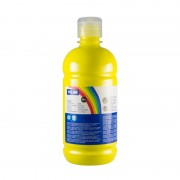 Milan Botella de Tempera - 500ml - Tapon Dosificador - Secado Rapido - Mezclable - Color Amarillo