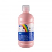Milan Botella de Tempera - 500ml - Tapon Dosificador - Secado Rapido - Mezclable - Color Rosa Palido