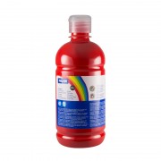 Milan Botella de Tempera - 500ml - Tapon Dosificador - Secado Rapido - Mezclable - Color Rojo Bermellon