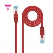 Nanocable Cable Red Cat.7 LSZH SFTP PIMF AWG26 1m - Color Rojo