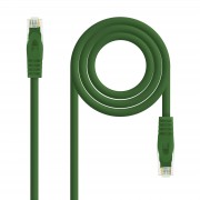 Nanocable Cable Red Latiguillo LSZH Cat.6A UTP AWG24 25cm - Color Verde