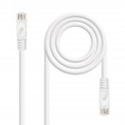 Nanocable Cable Red Latiguillo LSZH Cat.6A UTP AWG24 25cm - Color Blanco