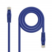 Nanocable Cable Red Latiguillo LSZH Cat.6A UTP AWG24 30cm - Color Azul