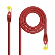 Nanocable Cable Red Latiguillo LSZH Cat.6A SFTP AWG26 25cm - Color Rojo