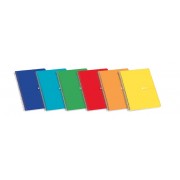 Enri Plus Pack de 5 Cuadernos Espiral Formato Folio Cuadriculado 4x4mm - 80 Hojas 60gr con Margen - Cubierta Dura - Colores Sur