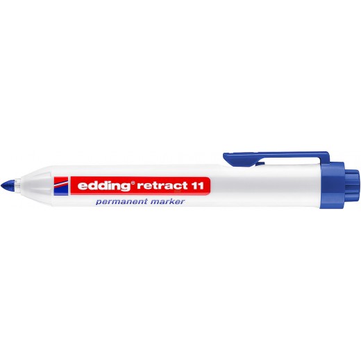 Edding Retract 11 Rotulador Permanente Retractil - Punta Redonda - Trazo entre 1.5 y 3mm - Recargable - Secado Rapido - Color A