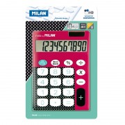 Milan Dots & Buttons Calculadora 10 Digitos - Calculadora de Sobremesa - Teclas Grandes - Tecla Rectificacion Entrada de Datos
