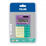 Milan Pocket Sunset Calculadora 8 Digitos - Calculadora de Bolsillo - Tacto Suave - 3 Teclas de Memoria y Raiz Cuadrada - Color