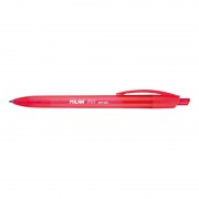 Milan P07 Dry-Gel Boligrafo de Gel Retractil - Punta 0.7mm - Secado Rapido - Color Rojo